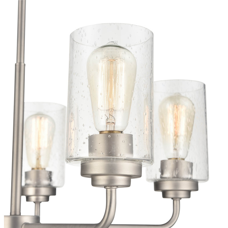 Moven 5 - Light Dimmable Classic / Traditional Chandelier, Satin Nickel