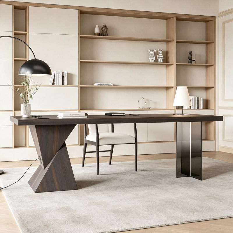 Bureau italien moderne, H 29,53 po x l 94,49 po x P 35,43 po