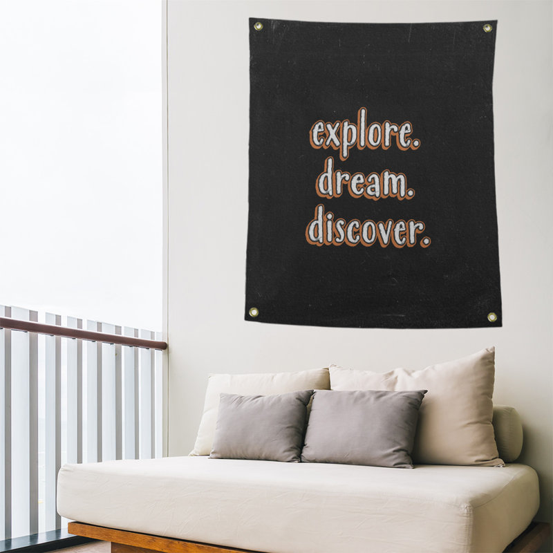 Polyester Tapestry, 80" H x 59" W, Orange