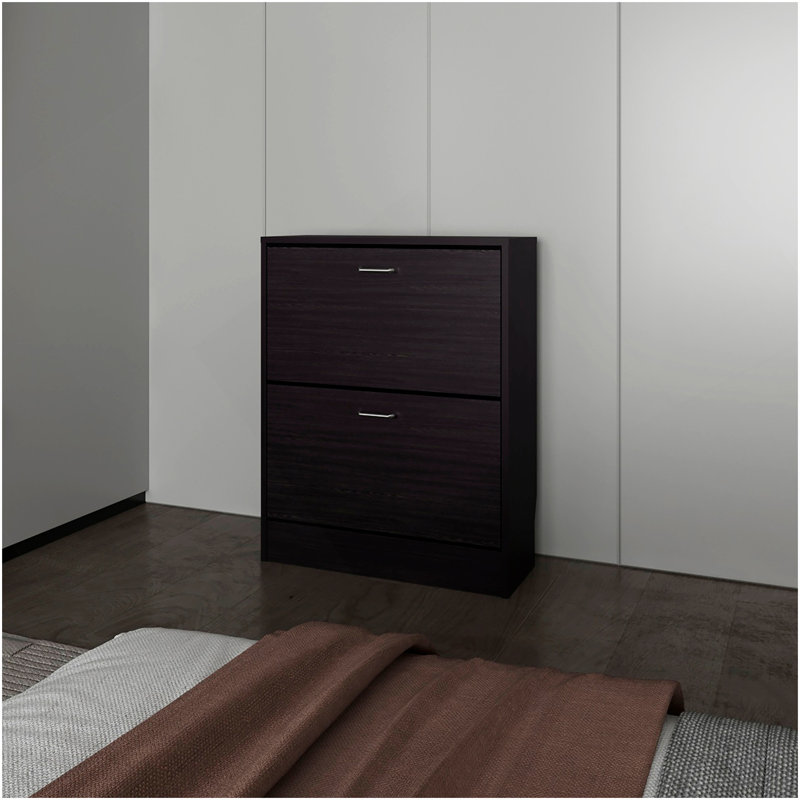 H 31,5 po, 2 portes, wengé noir - Chambre