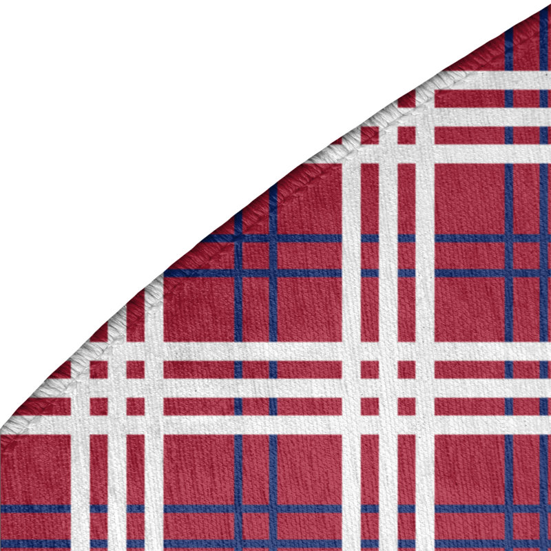 Plaid Indoor Rug, Round 5'