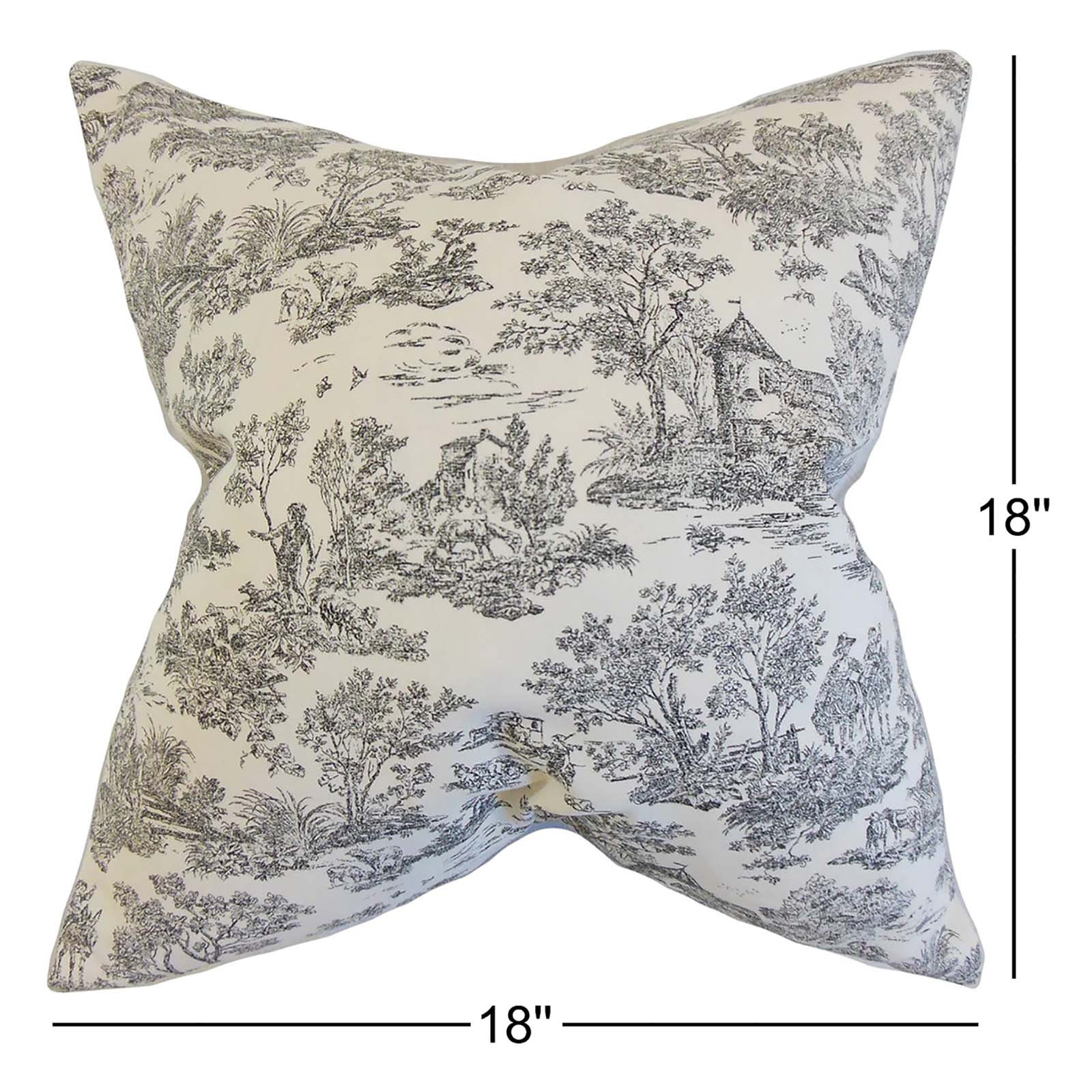 18" x 18" Pillow Cover, Charcoal