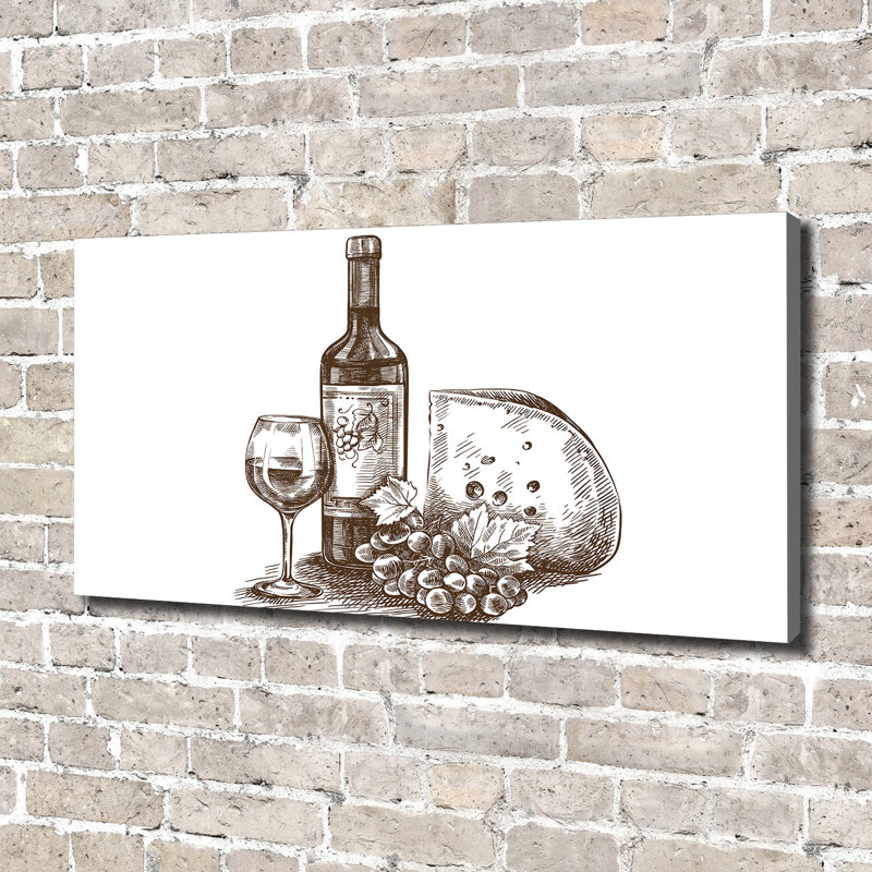 Wine And Snacks - Wrapped Canvas Print