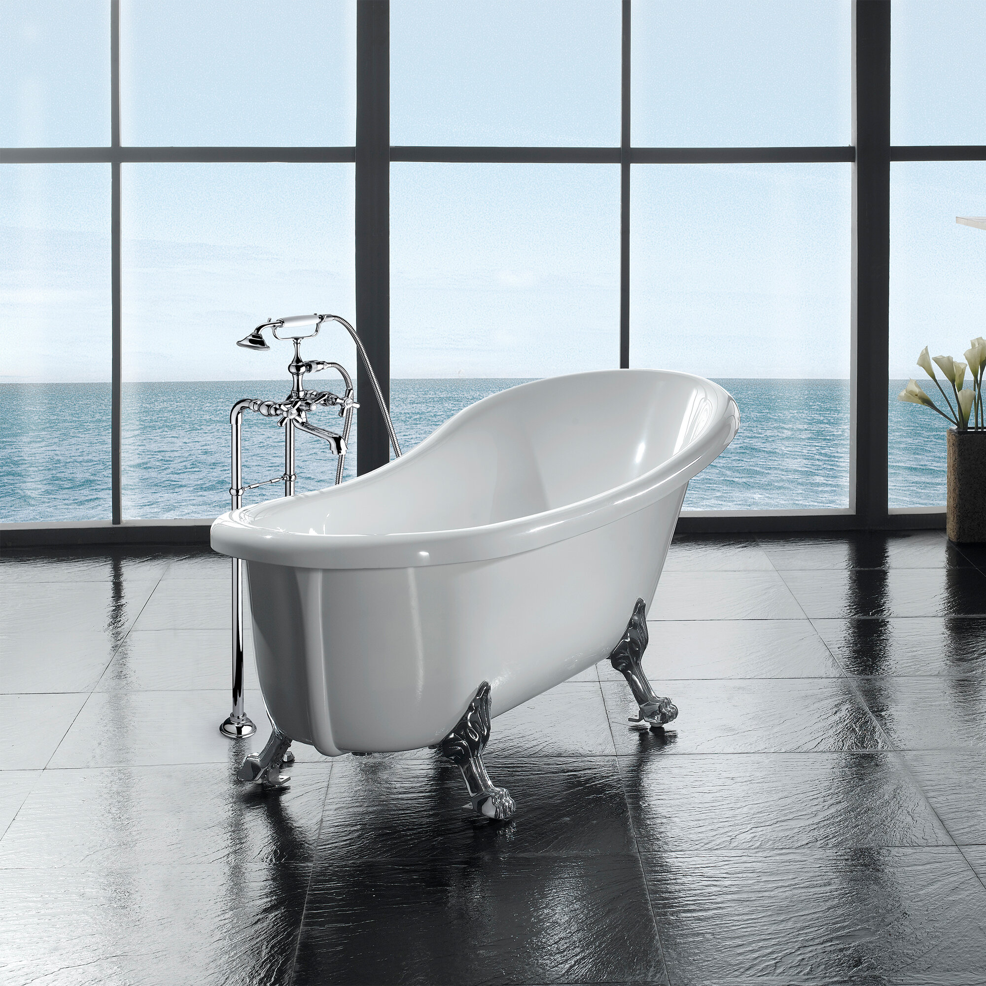 Bathtubs with best sale feet