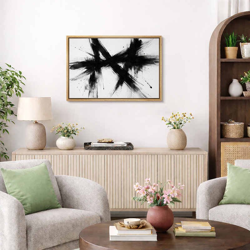 «Dark Forest», art abstrait, images de salon contemporain, impression sur toile encadrée, H 24 po x l 36 po x P 1,5 po