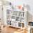 10 Cube Bookshelf,3 Tier Modern Wide Bookcase With Legs,Mid-Century Wood Bookshelves Storage，Retro Large Book Case,Freestanding Organizer Display Shelf For Bedroom,Living Room,Office-2127432903-2127432905