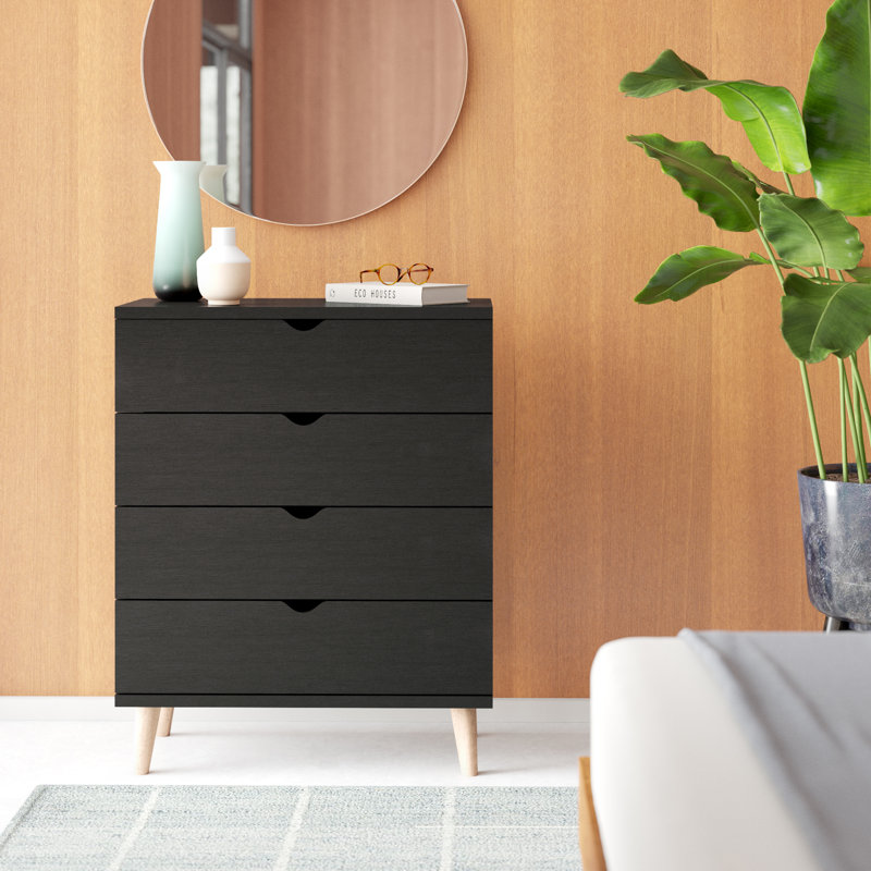 4 Drawer 31.25" W Chest, Cappuccino