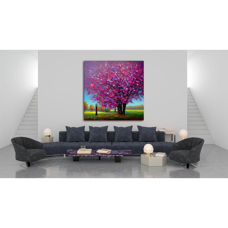 Blooming Sakura Tree, 24" H x 24" W