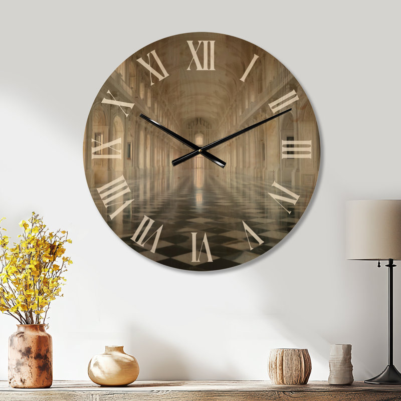 Grande horloge murale en bois paysage, Grand