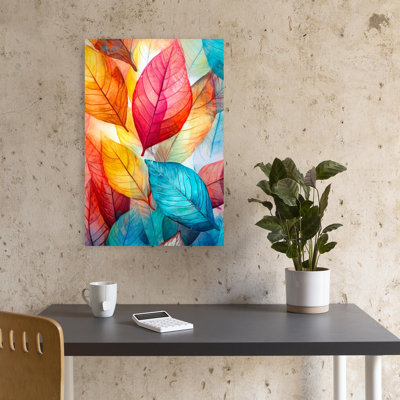 «Colorful Colorful Layers Abstract Forest Landscape», reproduction d'art murale
