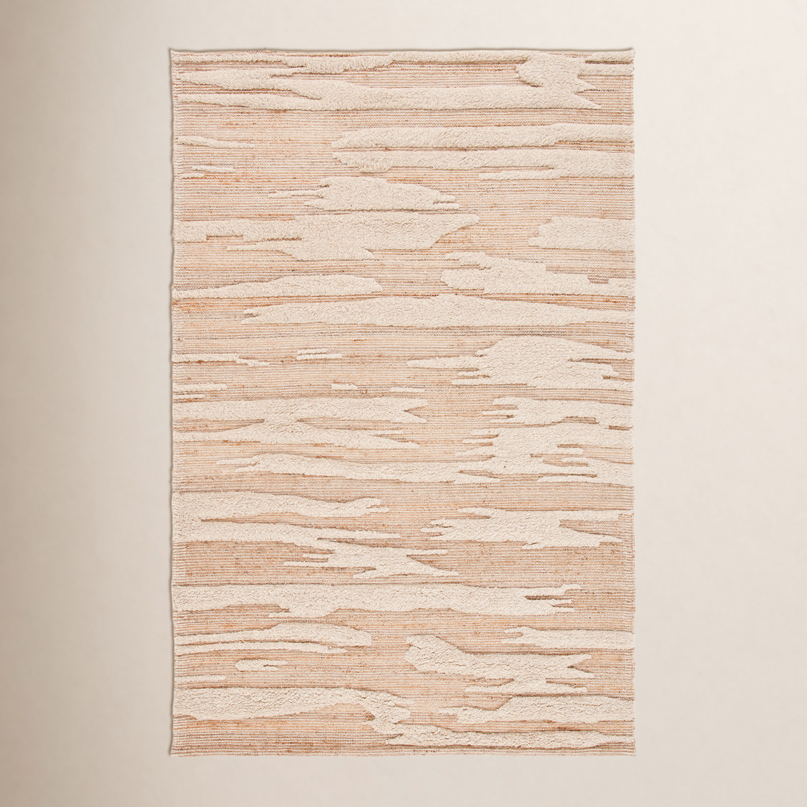 Wyly Natural Handmade Shag Wool Rug, Rectangle 8' x 10'
