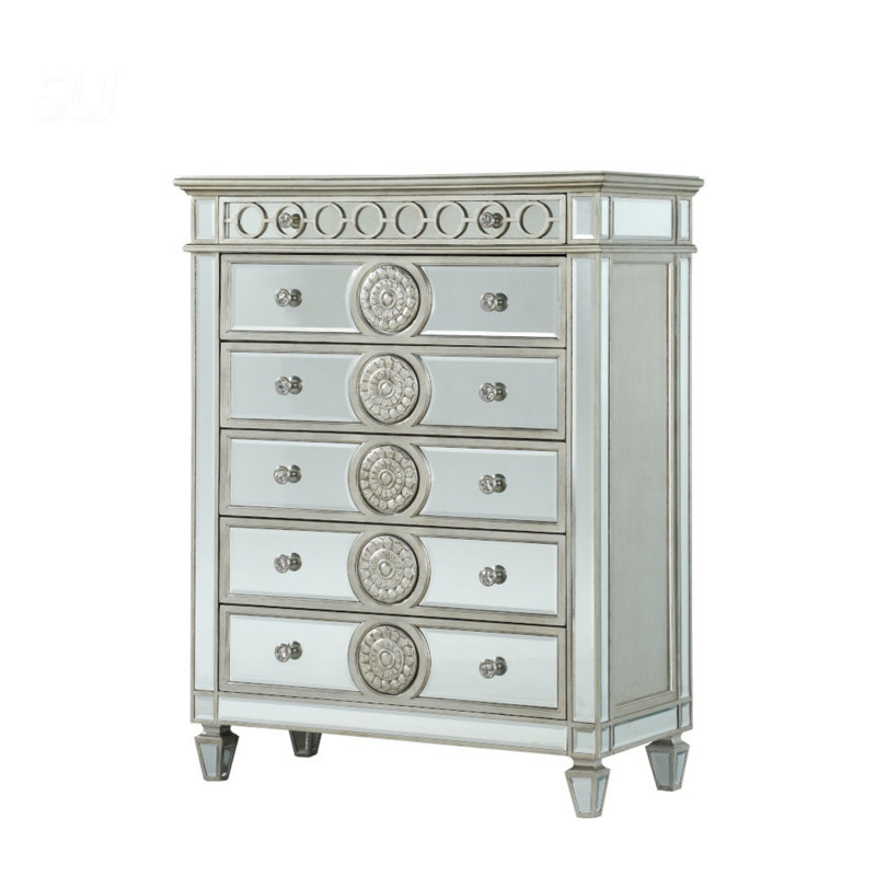 Commode en miroir à finition miroir Varian