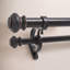 Tringle à rideaux double réglable en métal Cherryl-33396080-33396079
