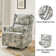 Prayag Transitional Upholstered Swivel Rocking Recliner