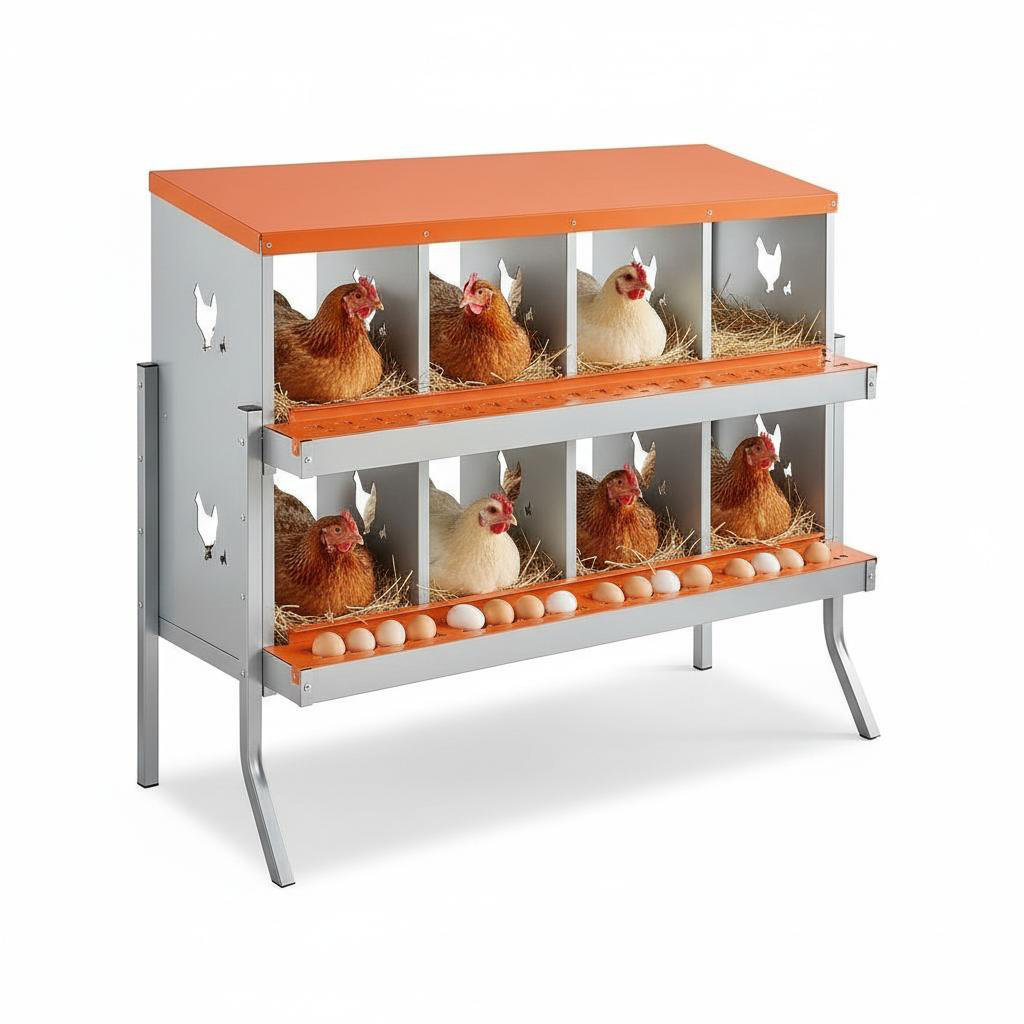 Tucker Murphy Pet™ Metal Nesting Boxes for Chickens-8 Compartment ...