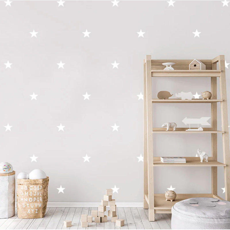 Adhésif décoratif cinq étoiles, Blanc