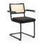 Boucle Low Rattan Back Arm Chair-93021591