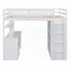 Lit mezzanine double avec tiroirs, bureau et garde-robe - spacieux et spacieux Durable (L 78,3 po x l 56,7 po x H 65 po)-602831773