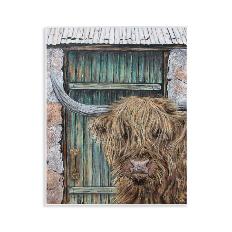 Plaque murale «Highland Cow» par Jean Plout