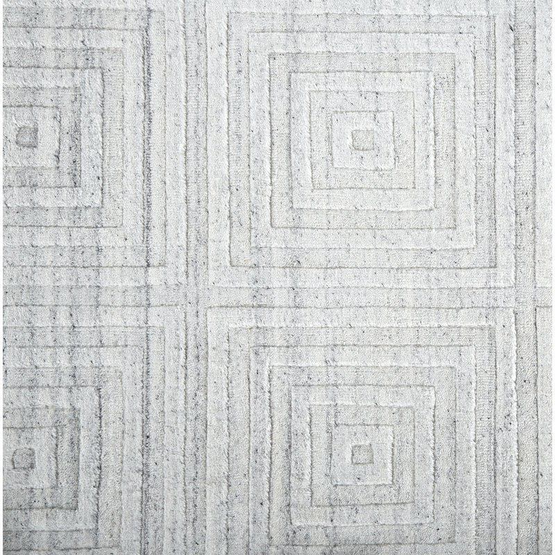 Tapis blanc / argenté Kentoria, Rectangle 3 pi 6 po x 5 pi 6 po