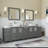  96" Double Bathroom Vanity Set with Mirror-27042735