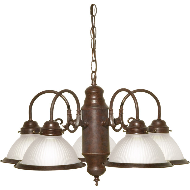 Cupps 5 - Light Chandelier, Old Bronze