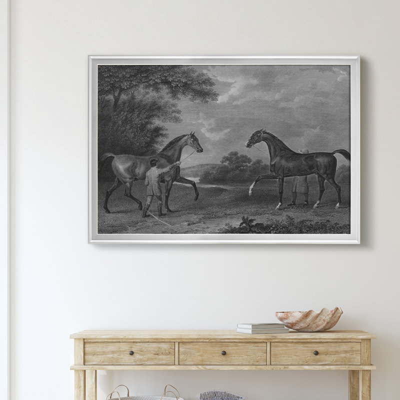 King Herod And Flying Childers - Matted and Framed Under Acrylic Glass, Large Living Room Wall Art, Silver