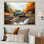 «Teal Vintage Pickup Automn Offroad II», reproduction sur toile