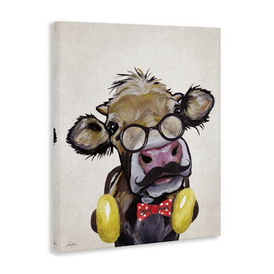 Art mural sur toile Hipster Cow