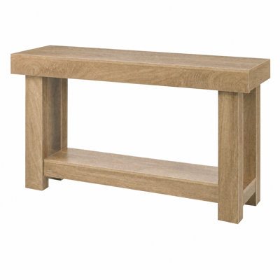 Wood Console Table with Lower Storage Shelf, Rustic Entryway Sofa Table