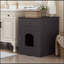 Enceinte en bois pour litière pour chat avec tiroir, table d'appoint, cage intérieure pour animal, table de chevet pour chat-115341899