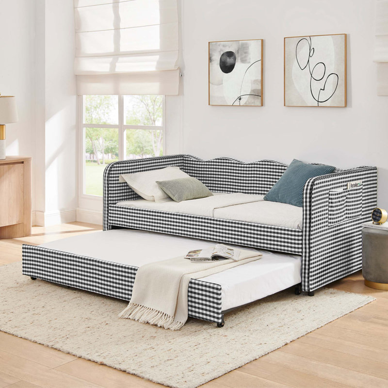 Lit de jour convertible polyvalent avec rangement intégré, Black