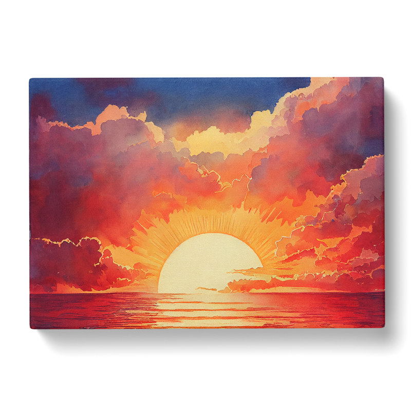 Welcoming Sunset Seascape - Wrapped Canvas, 40cm H x 60cm W x 3cm D
