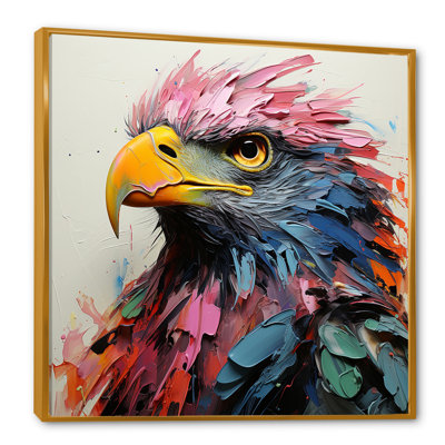 Pink And Blue Majesty Eagle - Eagle Animal Wall Art