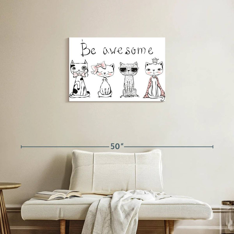 Ashelle Be Awesome Cats, H 20 po x l 30 po