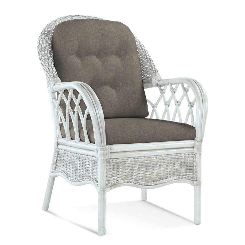 Everglade Upholstered Arm Chair, Gray Sugar Performance; 0863-84, Frost White