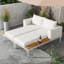 Chaise longue double d'extérieur en métal avec coussins 55 po-466454349-466454384