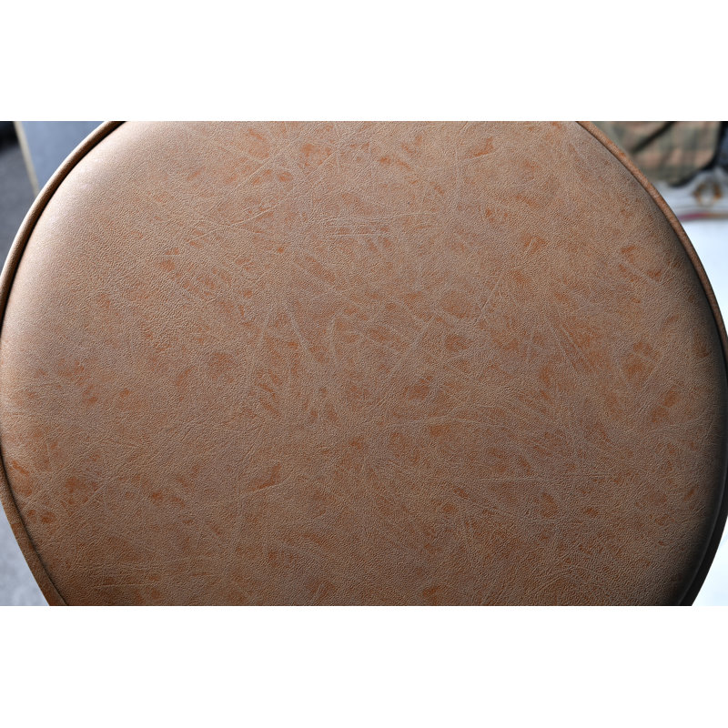 Tabouret pivotant à hauteur réglable, Or / brun