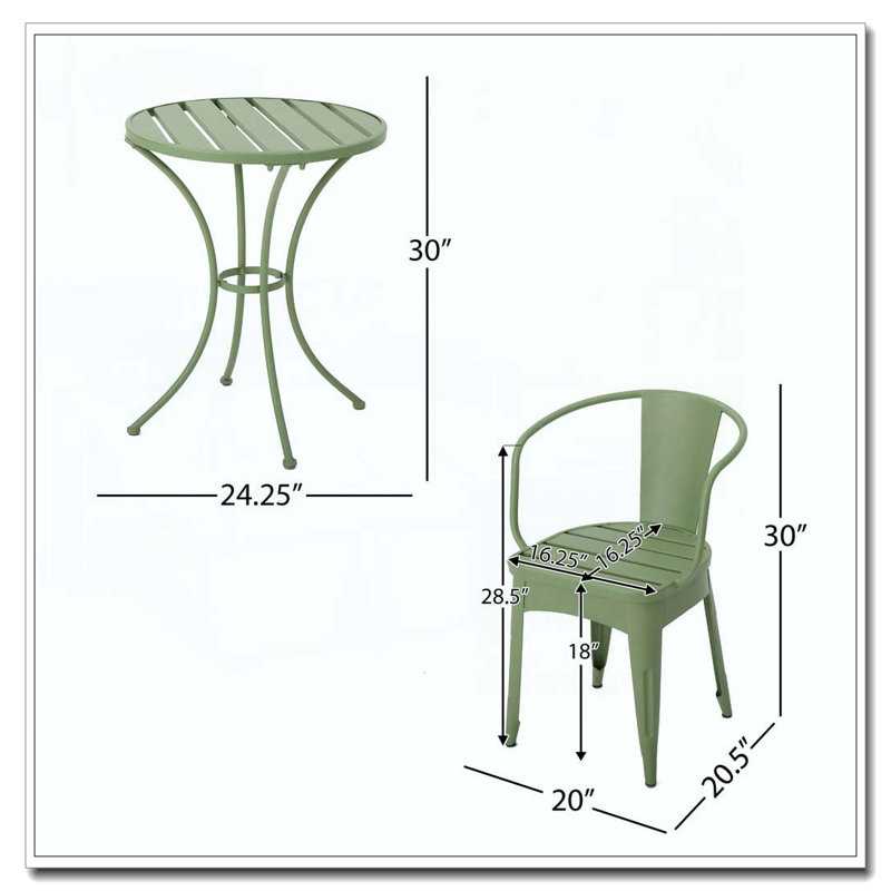 Ensemble d'extérieur 3 pièces, Vert