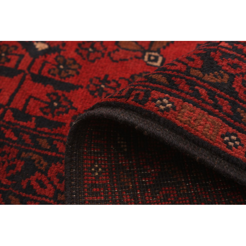 Tapis décoratif en laine noué à la main de conception unique 5 pi 2 po x 6 pi 5 po Desyree New Age