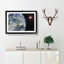 Earths View of the Sun and Moon - Picture Frame Graphic Art Print on MDF-55732612-55732615