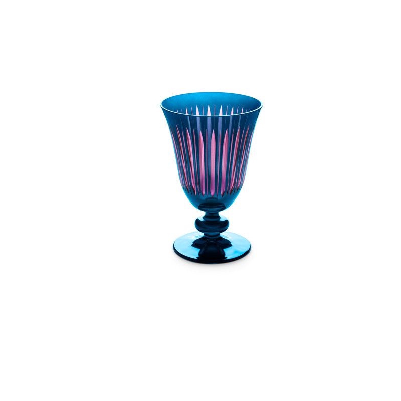 Prism Wine Glasses, Blue