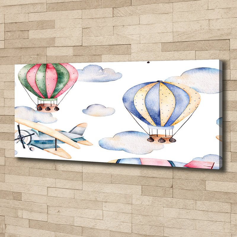 Planes And Balloons - Wrapped Canvas Print