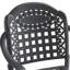 Chaise de patio en fonte d'aluminium 4 pièces avec structure et coussins noirs-531808065-531808078