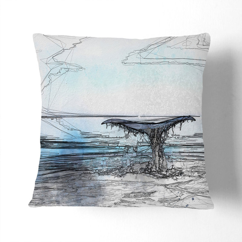 Abstract Square Throw Cushion, Stone, 55cm H x 55cm W x 20cm D