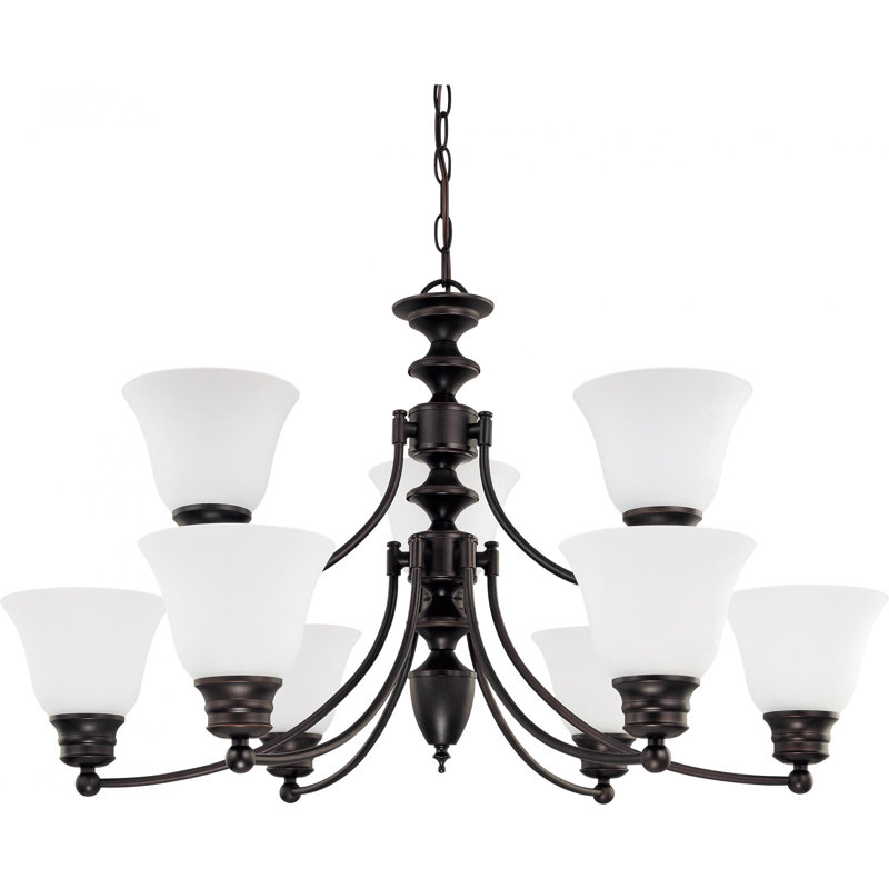 Charmaine 9 - Light Dimmable Tiered Chandelier, No