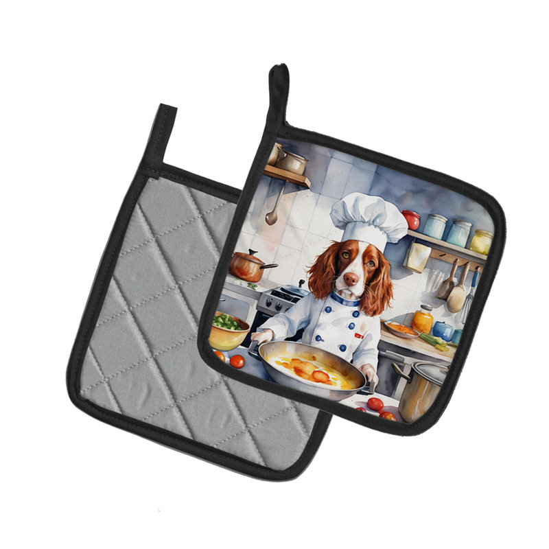 Ensemble de poignées en polyester Caroline's Treasures The Dog Chef