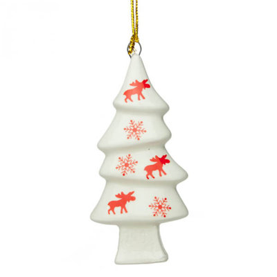 7cm Ceramic / Porcelain Holiday Shaped Ornament