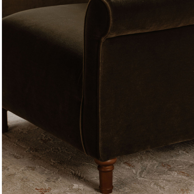 Harmony Armchair, Dark Green Velvet