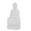 Figurine de Bouddha assis blanc 5,5 x 4,7 x 11,8 po